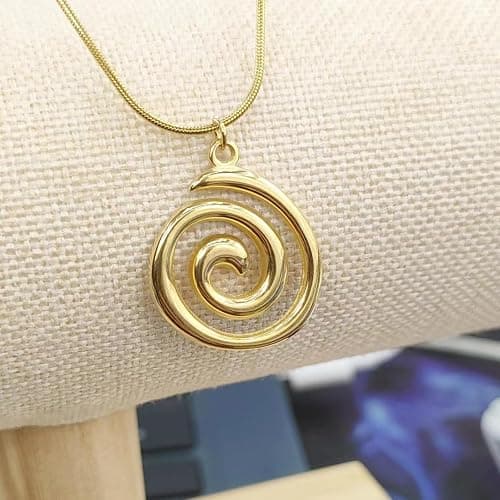 WOFALO store 2 PCS Spiral Gold and Silver Swirl Necklace - Boho Choker Necklace Style Accessory Summer Jewelry for Women thumbnail 5
