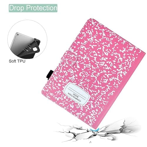 BYCeKe Case for iPad A16 11th Gen 11"/10th Gen 10.9"2025/2022,Pink NoteBook | Slim, Durable, Foldable Stand, PU Leather, Pencil Holder, Card Slot, Auto Wake，Auto Sleep thumbnail 5