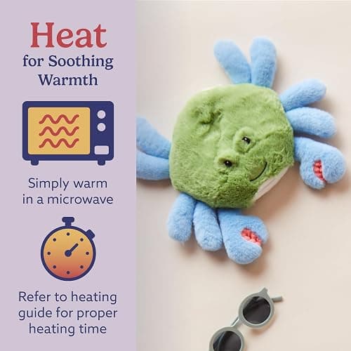 warmies Microwavable & Weighted Stuffed Animals, Blue Crab - Heated Stuffed Animal Plushie for Warmth & Comfort - Cute Soft Plush Toys for Adults & Children (Boys, Girls, Babies & Toddlers) thumbnail 4