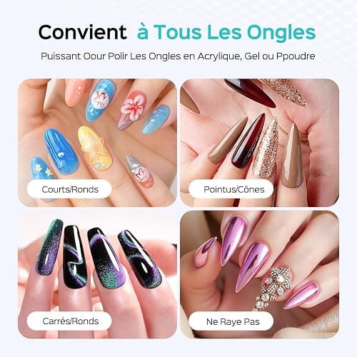 COSLUS E51 Ponceuse Pour Ongles Professionnelle: 40000 RPM Ensemble de Lime a Ongle Electrique 6 en 1 Pour Ongles en Gel et Ongles en Acrylique, Idéal Pour le Salon et La Maison Portable et Silencieux thumbnail 6