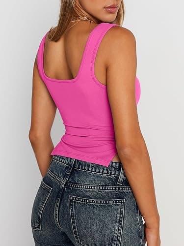 Trendy Queen Womens Going Out Crop Tops Backless Tank Tops Summer Teen Girls Party Basics Tees Cute Shirts thumbnail 4
