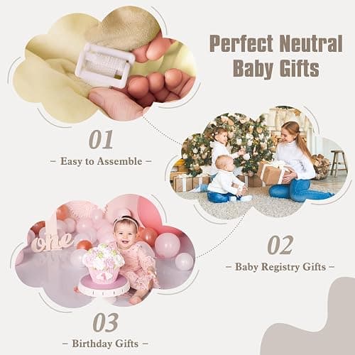 5-in-1 Plush Baby Play Gym, Baby Play Mats, Convertible Baby Gym with Pillow, Tummy time mat, 6 Sensory Toys, Baby Activity Center from Newborn to Toddler, Pet Bed, Cat & Dog Bed, Ball Pit, Cream thumbnail 7