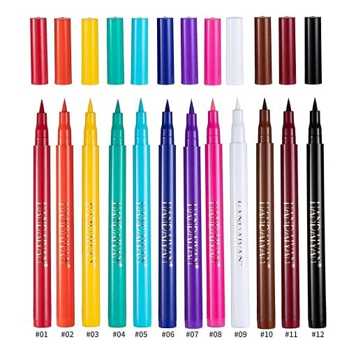 BONNIE CHOICE 12 Colors Matte Liquid Eyeliner Set, Colorful Neon Eyeliner Pencil Rainbow Waterproof Long Lasting Matte Colorful Milti-Functional Eyeshadow Pen Eye Makeup Valentines Day Gifts for Women thumbnail 8