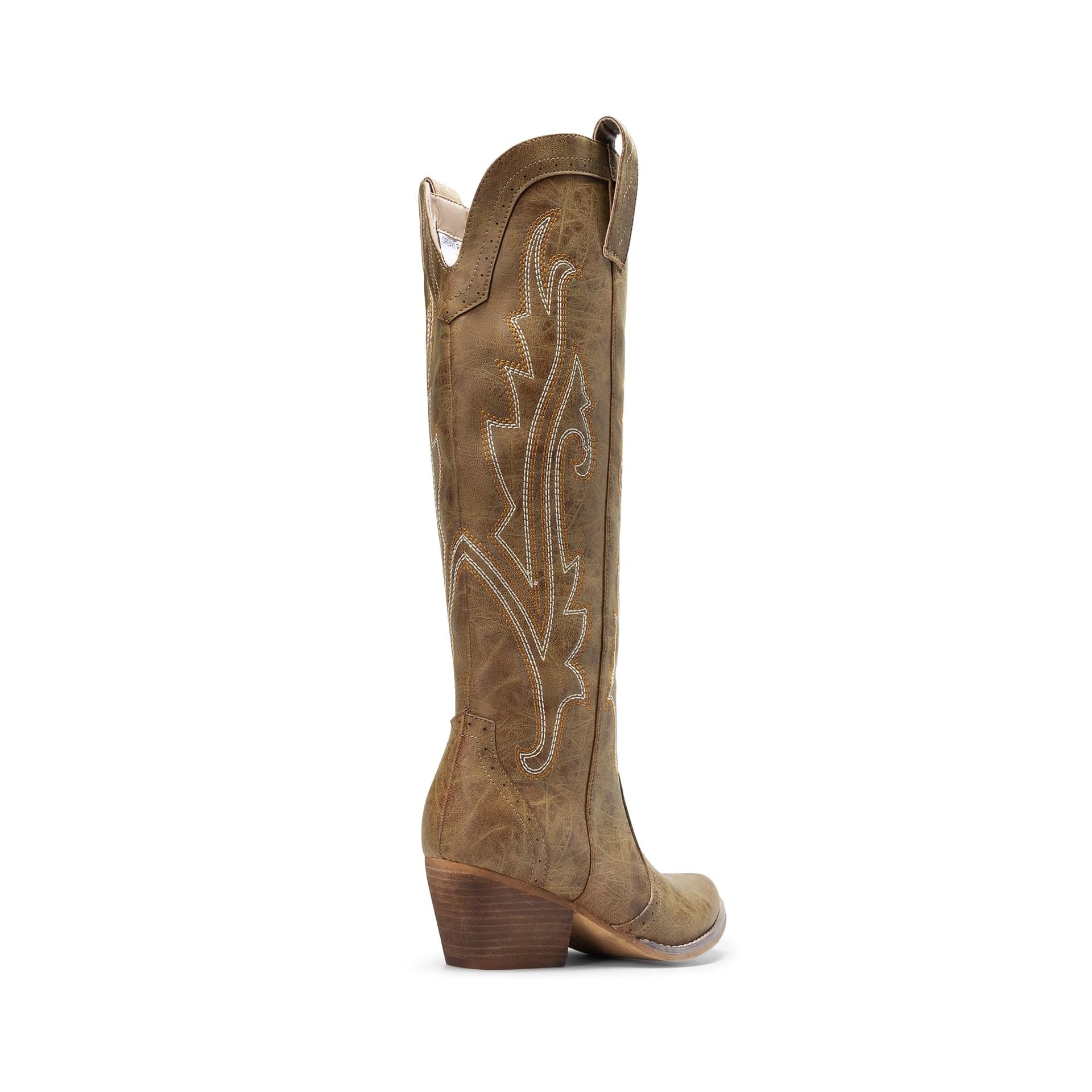 DREAM PAIRS Botas Vaqueras para Mujer hasta Las Rodilla, Cowboy Boots para Dama con Tacón thumbnail 9