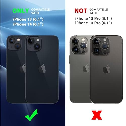 CACOE Magnetic Case for iPhone 13 & iPhone 14 6.1 inch-Compatible with MagSafe & Magnetic Car Phone Mount,TPU Thin Phone Cases Cover Protective Shockproof Anti-Fingerprint(Dark Blue) thumbnail 3