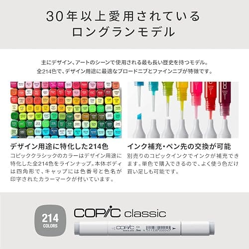 Copic Classic, Alcohol Markers, 72 Color Set C (New Ver.) thumbnail 4