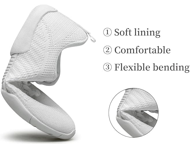 BAXINIER Girls White Cheerleading Shoes Breathable Youth Cheer Competition Sneakers Athletic Training Dance Tennis Walking Shoes thumbnail 3
