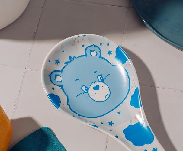 Care Bears Grumpy Bear Ceramic Spoon Rest Holder | Kitchen Organizer For Utensils To Keep Countertop Clean thumbnail 4