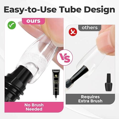 UNA GELLA 2Pcs x 25g Solid Nail Glue Gel, U V Gel Nail Glue for Nail Tips | LED Light Cured Strong Long-Lasting Hold, Easy to Buff & Soak Off, for Nails Extensions Not for Press-On Nails thumbnail 3