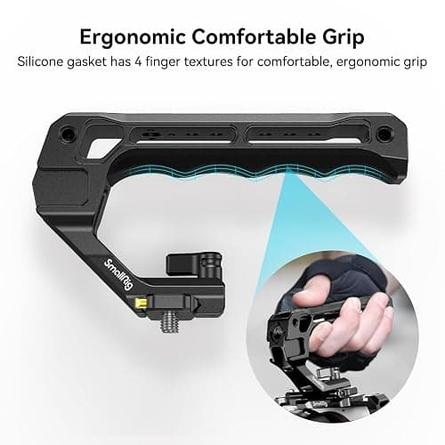 SmallRig Lightweight NATO Top Handle for DSLR Camera Cage - 4345 | Universal Top Handle for Camera Cages, Lightweight Aluminum, 5 Cold Shoe Ports for Monitors, Mics & LED Lights thumbnail 3