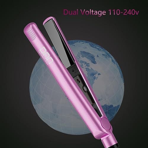 DAN Technology Hair Straightener, Ceramic Flat Iron, 1 inch, 500 ℉, Adjustable Temperature, Dual Voltage, Professional Flat Irons for Women thumbnail 6