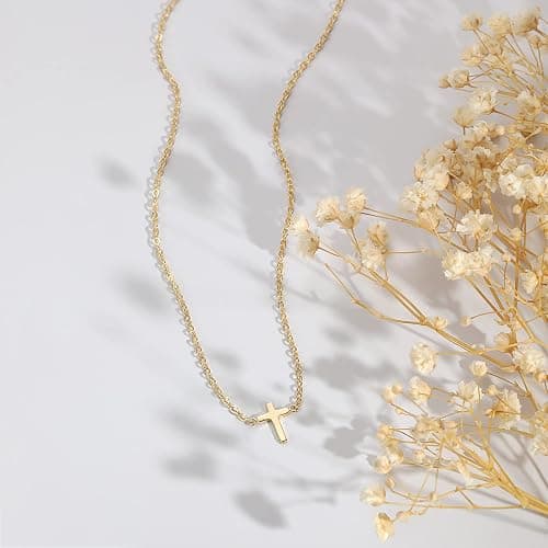 Gold Cross Necklace thumbnail 8