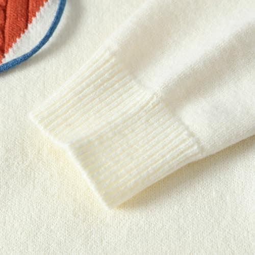 GURUNVANI Patchwork Sweater Mens Colorblock Jumper Cable Knitted Pullover Oversized thumbnail 8