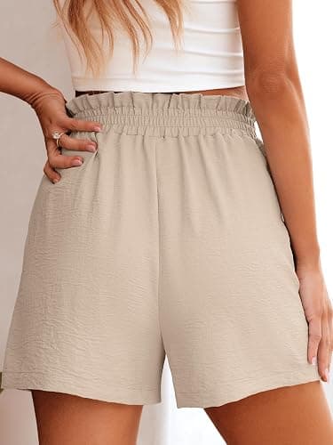 ANRABESS Shorts for Women Summer Casual Elastic High Waisted Wide Leg Cute Dressy Beach Shorts 2026 Vacation Beach Clothes thumbnail 4