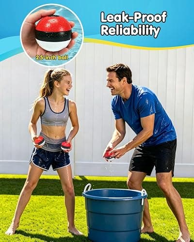 Reusable Water Balloons 12 Pcs, Refillable Self-Sealing Water Bombs, Quick Fill Silicone Water Balls for Kids, Non-Magnetic Splash Toys for Outdoor Summer Fun, Pool Beach Backyard Water Park Games thumbnail 8