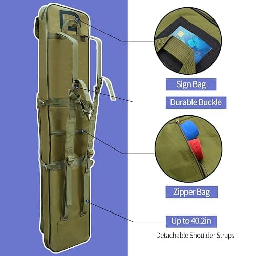 Rifle Bag, Tactical Long Rifle Backpack, Portable Shotgun Case for Firearm Storage and Transportation, Suitable for Outdoor Hunting Shooting thumbnail 4