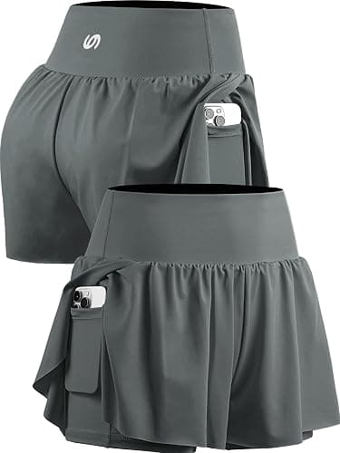 CADMUS 2 in 1 Women's Spandex Athletic Shorts Gym Yoga Shorts Pockets thumbnail 6