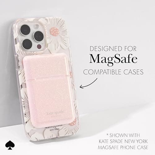 kate spade new york Magnetic Flip Phone Wallet/Card Holder - Compatible with MagSafe Phones and Cases - That Sparkle Pink thumbnail 6