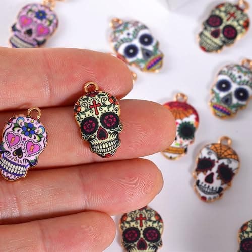 Bulk Gold Enamel Charms for Jewelry Making, Colorful Metal Charms Pendant for Bracelet Necklace and Crafting thumbnail 5