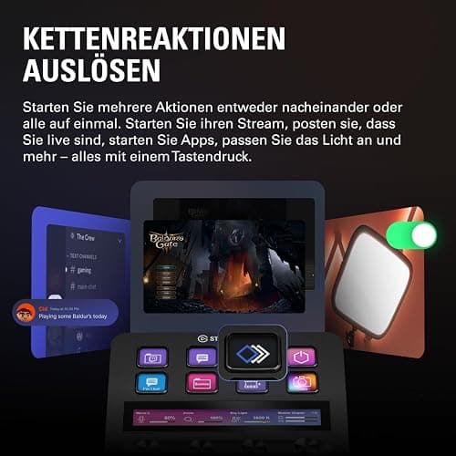 Elgato Stream Deck +, Audiomixer und Studio-Controller | LCD-Tasten, Regler und Touch-Leiste, Multiaktionen, Smart-Profile, Wave-Link-Mixing, Mac und PC thumbnail 5