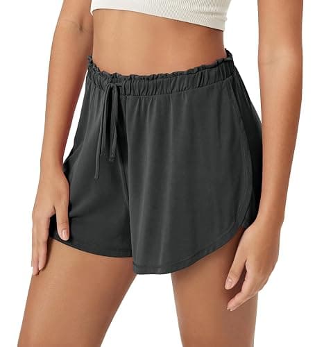 ODODOS Modal Soft Lounge Shorts for Women Drawstring High Waist Casual Sleepwear Lightweight Cozy Pajama Bottom thumbnail 2