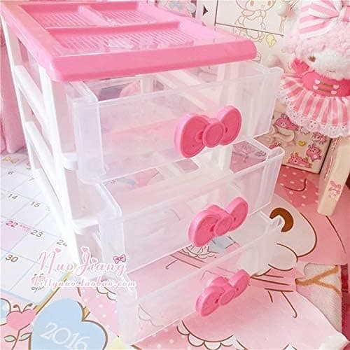 PEXIZUAN Kawaii Desk Organizer - 2/3/4 Layers, Room Decor & Accessories thumbnail 5