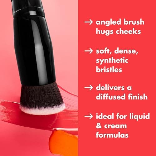 e.l.f. Camo Liquid Blush Brush, Angled Blush Brush Ideal For Applying & Blending Colors On Cheeks, Soft, Dense Bristles, Vegan & Cruelty-free thumbnail 3
