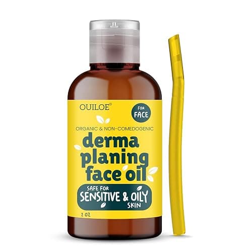 Dermaplaning Kit for Women - Face Shaving Kit with Oil and Tool for Beginners - Safe for Sensitive and Oily Skin - Organic, Lightweight & Non Comedogenic, 2oz - Image 1