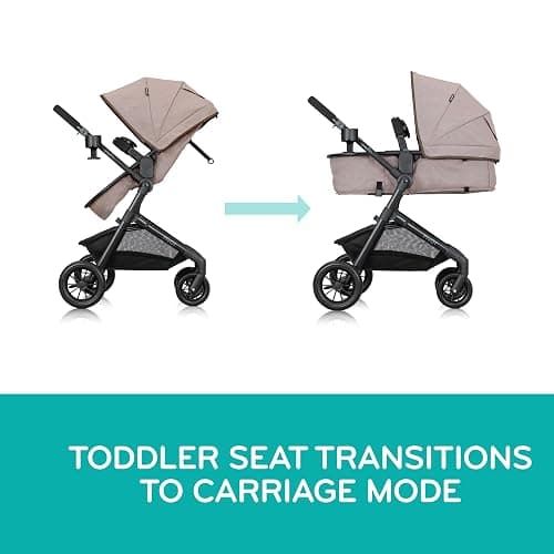 Evenflo Pivot Modular Travel System with LiteMax Infant Car Seat (Desert Tan) thumbnail 12