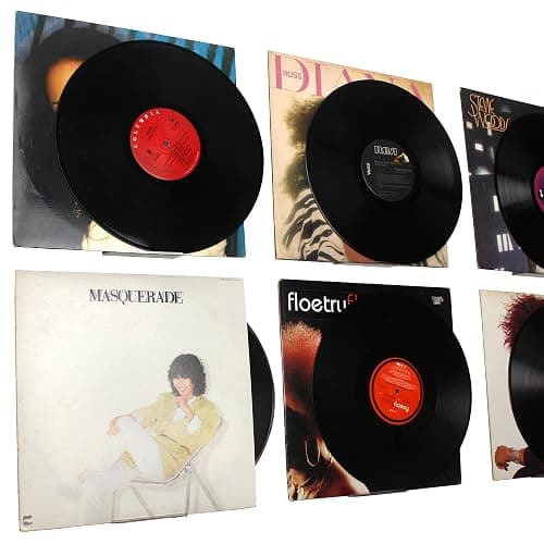 WANLIAN Clear Vinyl Record Shelf Wall Mount 6 Pack,vinyl holder wall,Acrylic Album Record Holder Display Your Daily LP Listening in Office Home (Clear) thumbnail 4