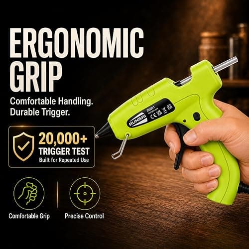 RUNSAI® Hot Glue Gun for Crafting, Mini Hot Melt Glue Gun Kit 30W | Rapid Heating, Anti Drip, 30pcs 7mm Sticks for Arts/ Floristry/School Crafts/ DIY/Home Repair, Professional for Adults Kids thumbnail 5
