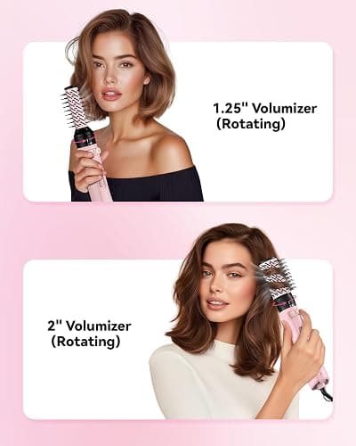 Farery 4-in-1 Rotating Blow Dryer Brush Set | Oval Volumizing Barrel, 1.5" & 2" Rotating Brushes, and Diffuser | All-in-One Hot Air Brush for Fast Drying, Volumizing, and Smoothing thumbnail 3