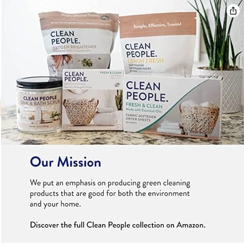 Clean People Ultra Concentrated Laundry Detergent Strips Fresh Scent & Stain Remover Spray- Plant-Based, Eco Friendly Laundry Detergent 96ct & Stain Spray 4oz (2 Pack) thumbnail 9