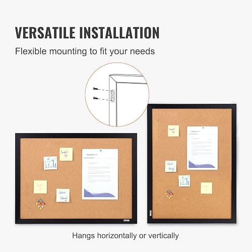 VEVOR Cork Board for Office, 36" x 24" Bulletin Board for Wall, Vision Board Push Pin Board with Framed for Office Home and School thumbnail 7