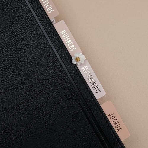 UPAFEXXI-Laminated Bible Tabs (Gold Foil Embossed Lettering), Bible Tabs for Women and Men, Reposition Large Print Stickers, Easy to Read and Apply, 80Chapters Labels for Easy Navigation(Cappuccino) thumbnail 8