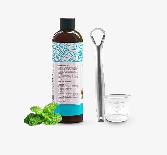 Coconut Mint Pulling Oil Mouthwash, 237ml Natural Teeth Whitening, Ayurvedic Daily Swish for Oral Health Alcohol & Fluoride Free, Healthy Gums, Fresh Breath, Solution for Bad Breath (One Pack) thumbnail 2