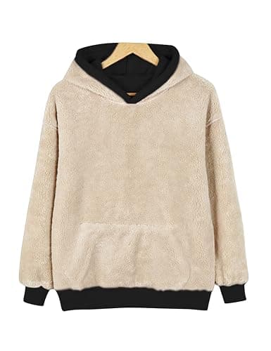 Yeokou Women's Winter Hoodies Pullover Sherpa Fleece Warm Heavyweight Sweatshirt thumbnail 4