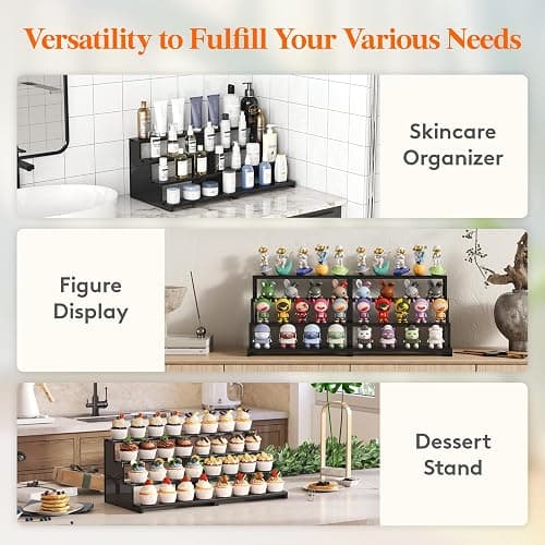 Lifewit 12 Inch Cologne Organizer for Men, 4 Tier Large Plastic Perfume Stand, Tool-free Assembly, Display Shelf for Fragrance, Aftershave, Skincare Makeup for Vanity, Bedroom, Bathroom Storage, 1 Pcs thumbnail 7