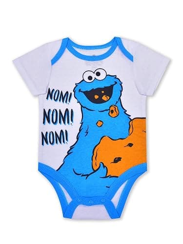 Sesame Street Cookie Monster Baby Boys Bodysuit and Pants Set for Newborn and Infant thumbnail 2