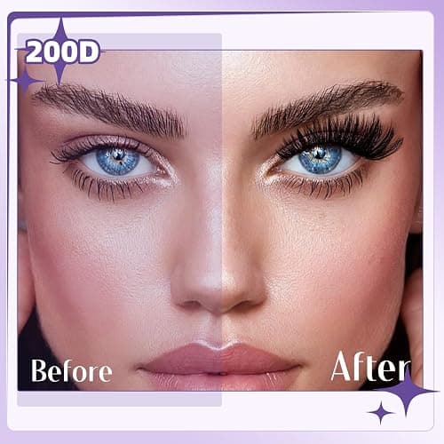 B&Qaugen Lash Clusters 200D Individual Lashes Eyelash Clusters Supersoft D Curl Cluster Eyelash Extensions 10-18 Mixed Eyelash Extension Wispy Volume Cluster Lashes DIY at Home(200D-D-10-18MIX) thumbnail 8