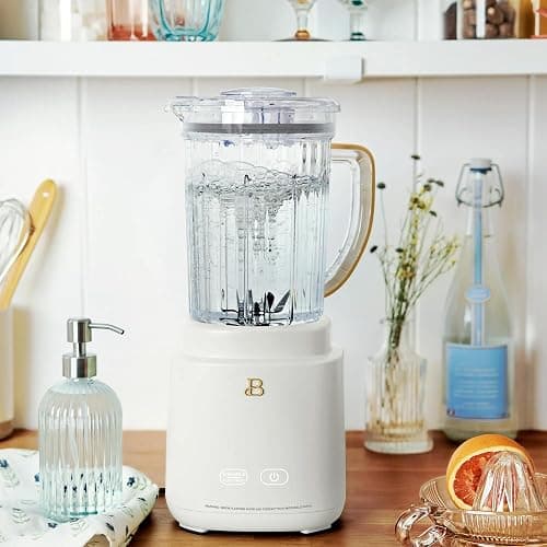 Beautiful PowerExact Blender System with 700W Motor, 50oz Tritan Jar, 20oz Single-Serve Cup, No Drippy Sippy™ Lid, 3 Speeds & 4 Pre-sets by Drew Barrymore (White Icing) thumbnail 7