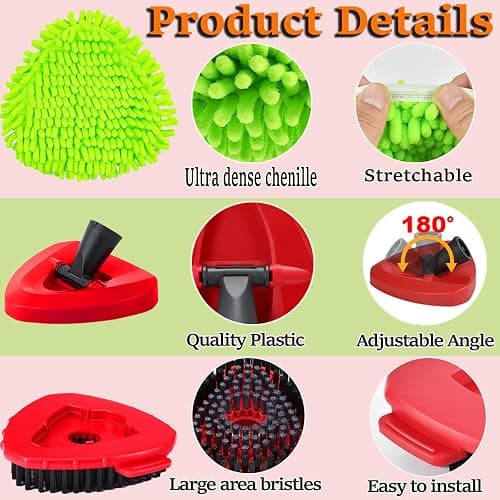 Spin Mop Head Replacement for Ocedar Easy Wring 1-Tank Mop Head for O Cedar | Spin Mop Refills, Mop Base, Scrubber Mop Head for O-Cedar, 40% More Cleaning Power, Reusable, Easy-to-Replace Mop Replace thumbnail 4