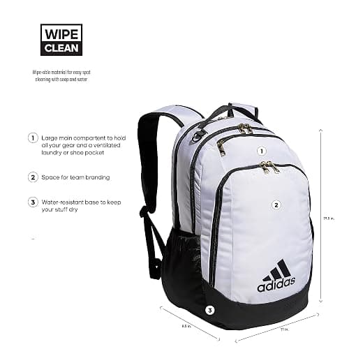adidas Defender Sports Backpack with Shoe Compartment, Soccer Bag thumbnail 2