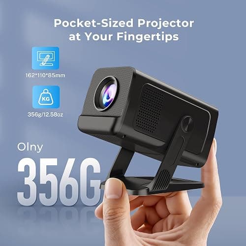 Mini Portable Projector Projecteur Portatif for Bedroom with WiFi and Bluetooth 1080P 4K Support Smart Android 14 OS Auto Keystone Compatible with Netflix, YouTube, Prime Video WEMI X1 thumbnail 10