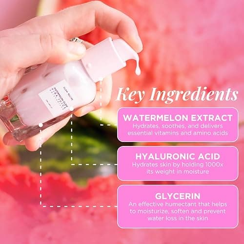 Glow Recipe Smooth Skin Sailing Skincare Set - Watermelon Glow Pink Juice Facial Moisturizer + Silicone-Free BHA Strawberry Pore Minimizer Blurring Drops (2 Count) thumbnail 3