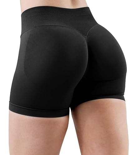 Unthewe Womens Workout Seamless Scrunch Butt Lifting Shorts High Waisted Tummy Control Gym Yoga Shorts thumbnail 4