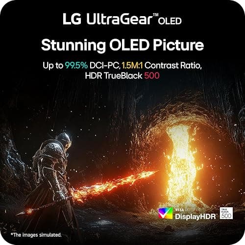 LG 27GX790B-B 27” Ultragear QHD (3440 x 1440) OLED Gaming Monitor, Dual Mode (QHD 540Hz/ HD 720Hz), 0.02ms, TrueBlack 500, NVIDIA G-Sync Compatible, AMD FreeSync Premium Pro, DP 2.1, USB-C, Black thumbnail 9