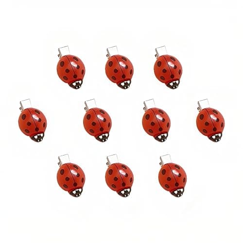 10 Pcs Fun Ladybug Hair Clips Funky Insect Bug Hair Clips for Teen Girls Women Cute Decorative Whimsical Accessories for Back to School Halloween Cosplay Themed Party - Image 1