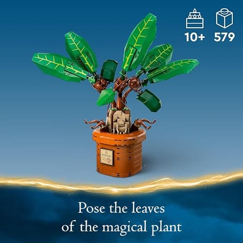 LEGO Harry Potter Mandrake Figure & Pot Plant Toy, Harry Potter Collectible Gift Idea for Kids, Magical Creature Playset for Room décor, Harry Potter Toy for 10 Year Old Girls, Boys or Any Fan, 76433 thumbnail 4