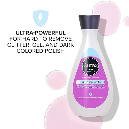 Cutex Gel Nail Polish Remover, Ultra-Powerful & Removes Glitter and Dark Colored Paints, Paraben Free, 10.1 Fl Oz - 10.1 Fl Oz (Pack of 1) - Ultra-Powerful thumbnail 3